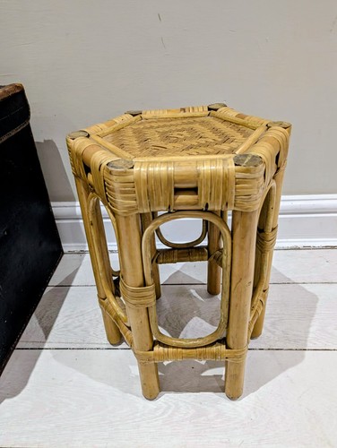Vintage bamboo hexagonal small - vintage,