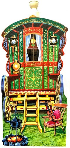 Gypsy caravan kitchen roll - gypsy,