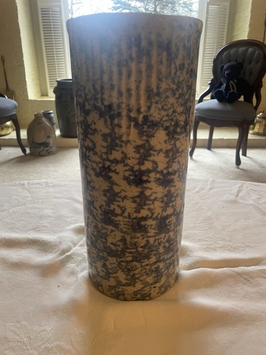 Antique blue spongeware - antique, 12”