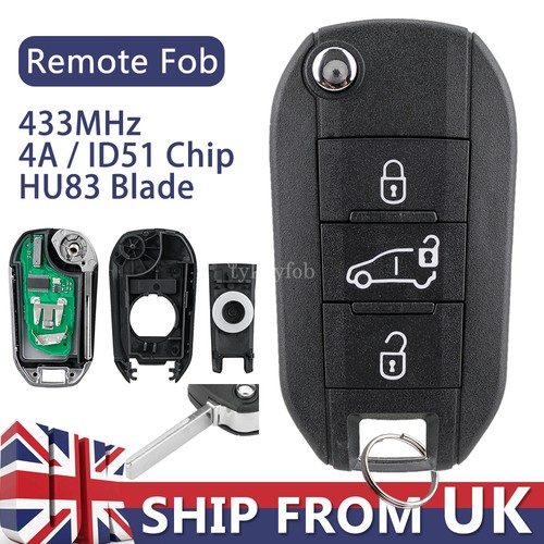 Remote key fob 433mhz - key, id51