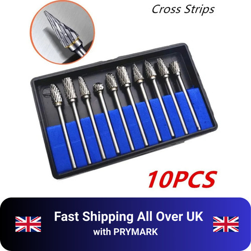 10pcs rotary burr bit - rotary, tungsten