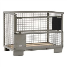 Steel Pallet Cage Stillage Box With Drop Side for Warehouse Storage