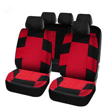 FULL SET FRONT REAR FABRIC CAR SEAT COVERS SEAT PROTECTOR UNIVERSAL WASHABLE UK