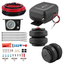 Rear Air Spring Bag Suspension Compressor Controller Kit For Motorhome Van SUV