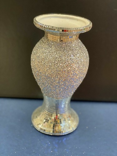 Silver vase romany mirrored - romany,