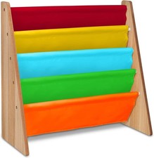 LIVIVO Children’s Sling Storage Bookshelf – Multi-Colour
