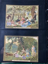 Lotto 8 cartoline pubblicitarie Huntley Palmers fabbrica biscotti come foto