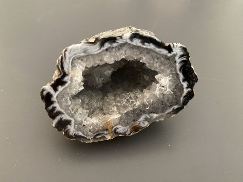Natural quartz crystal geode - natural,
