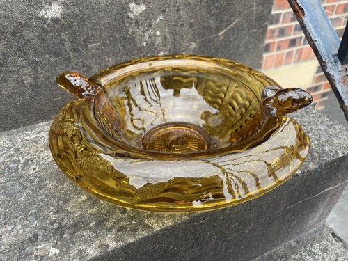 Large art deco heavy amber - large,