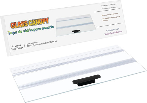 Tempered glass aquarium canopy - aquarium,