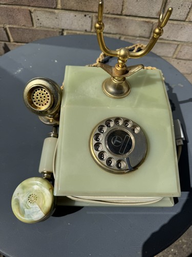 Vintage italian onyx telephone - onyx,