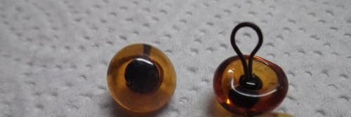 Pair 8 mm amber - pair, 7-8