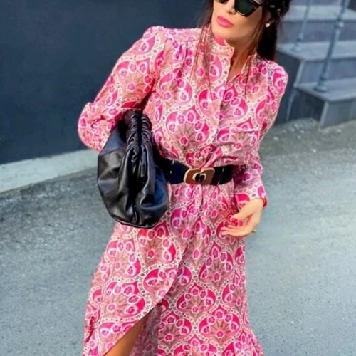 Zara floral print shirt dress - floral,