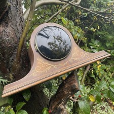 Antique Scrying Mirror Ornate Mantle  Standing Occult Black Glass Witch Gift