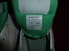 Green flash Dunlop trainers/plimsolls pumps very rare vintage white