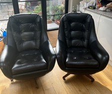 vintage retro swivel egg chairs - Sold As A Pair