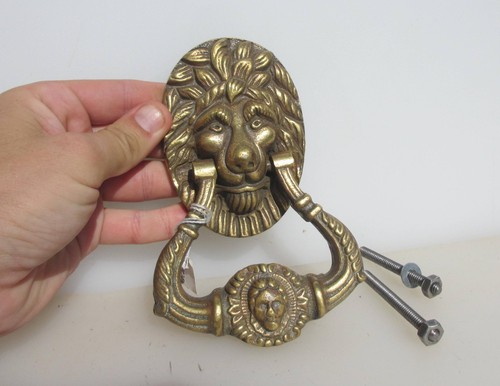 Vintage brass lion - vintage,
