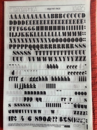Letraset instant lettering - 5,