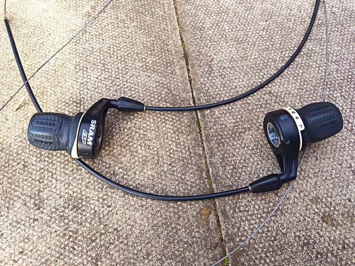 Shifter grips with - , cables