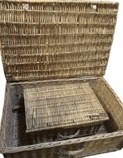 Vintage Wicker Nesting Trunk
