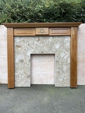 Oak Fire Surround with Marble