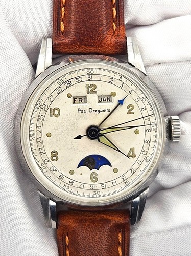 Heuer signed valjoux triple - heuer,
