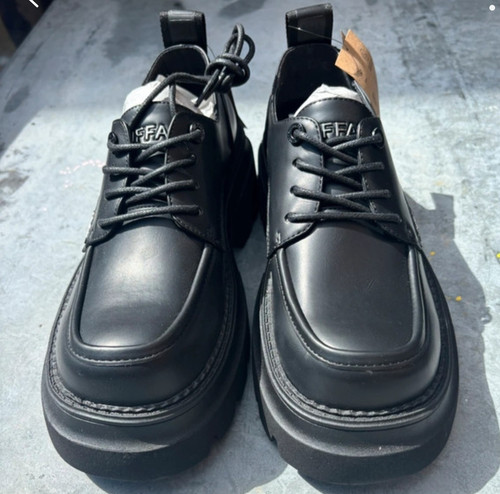Buffalo black faux - buffalo, leather