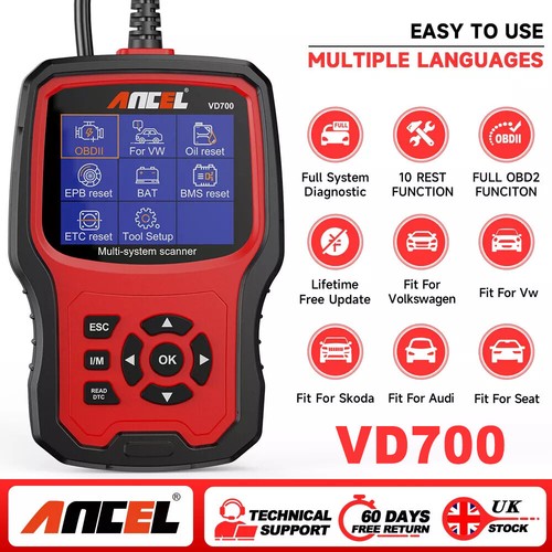 Ancel vd700 car - obd2, scanner