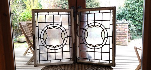 Pair vintage leaded - pair,