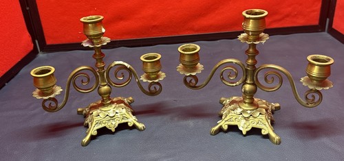 Vintage ornate brass - 2x,