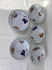 Vintage Royal Worcester Evesham Vale Cereal Bowls X 5