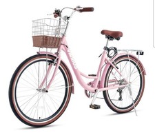 Viribus Women's Comfort Bike 66 cm 7 Speed Bicycle for Women Beach Cruiser Bike