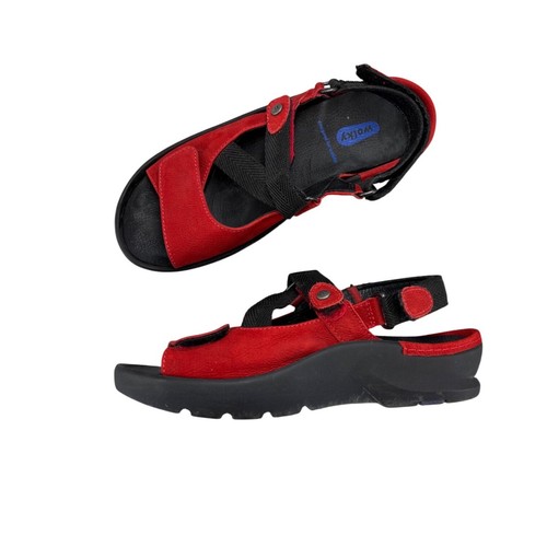 Wolky lisse sandals red - lisse,