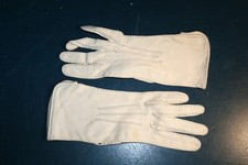 Vintage white leather evening