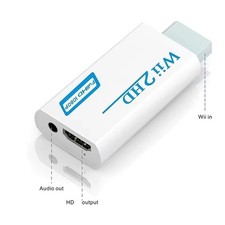 Wii TO HDMI Adapter Converter Wii2HDMI with 3.5mm Audio Video 1080P HD Output UK