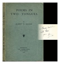 Mackie, Albert David Poems IN Two Tongues / von D.Mackie 1928 First Edition