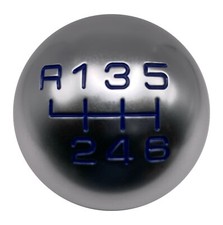 silver R2 round 6 speed blue gear shift knob for ford 12mm