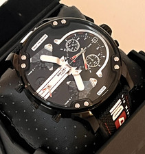 DIESEL DZ7433 Mr Big Daddy 2.0 Mens 57mm Black Watch with Black Nylon Strap $395