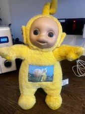 Vintage Tomy Teletubbies Lala Holographic Plush Soft Toy
