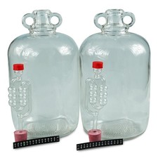 2 x 5ltr Glass Demijohns With
