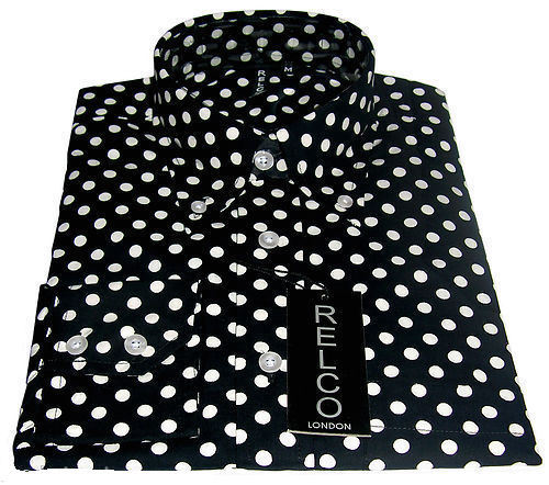 Relco polka dot shirt long - dot,