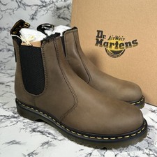 DR MARTENS Olive Green 2976 Fleece Lined Leather Chelsea Boots SIZE UK10 EU45