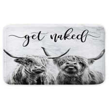 Cow Couple Grey Bath Mat