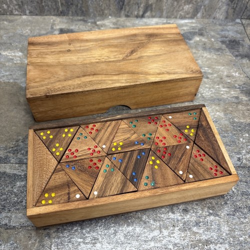 Vintage wooden triominos - triominos, in