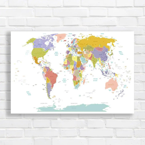 High detail world map for - detail,