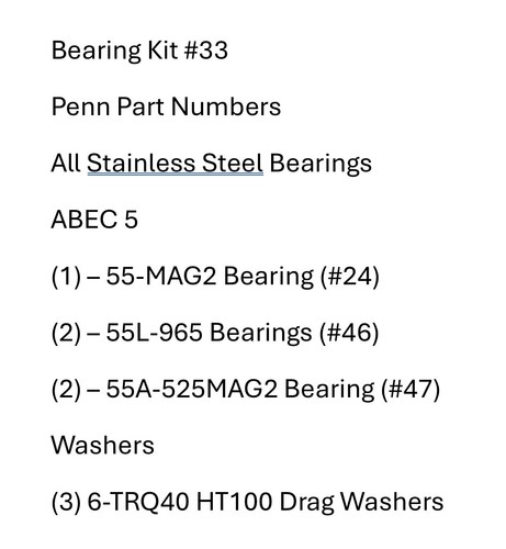 Full tune kit 33 - up, penn