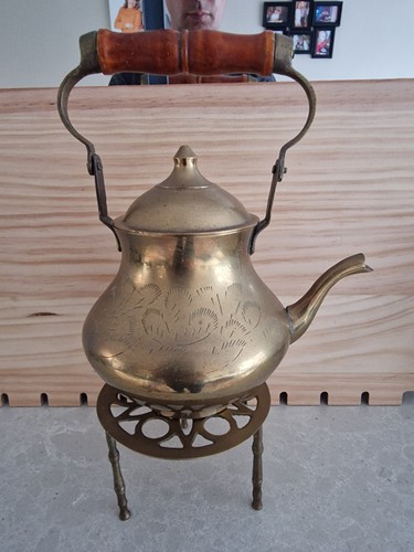 Vintage brass kettle - kettle, teapot