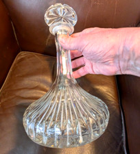 Victorian ships decanter. Fine condition. 11 inches high by 8 inches across base