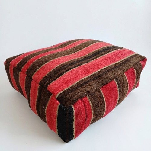 Handmade moroccan kilim pouf - handmade,