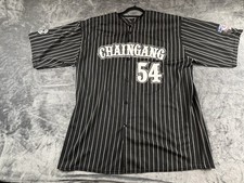 WWE John Cena Chain Gang Black Baseball Jersey Men’s 2XL